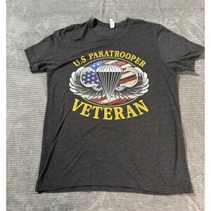 US Paratrooper Airborne Division Army Veteran Retro Style Vintage Men's Large